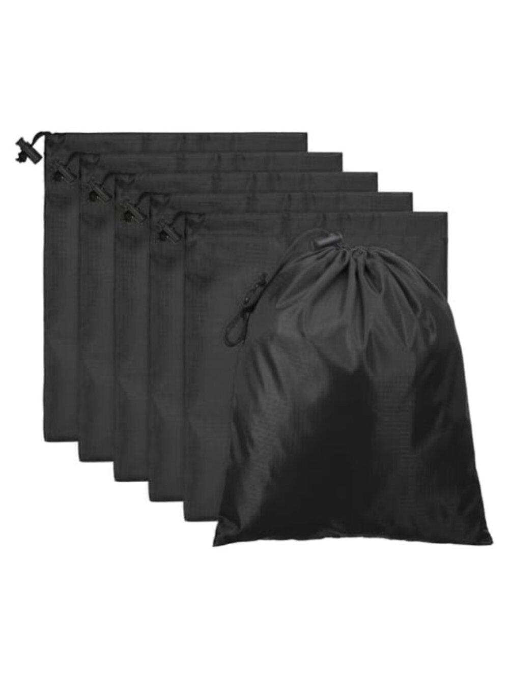 Waterproof 210D Polyester Drawstring Bags 10x12 Inch 6 Pack